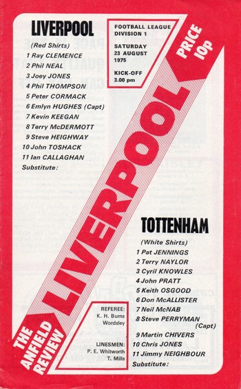 Match programme